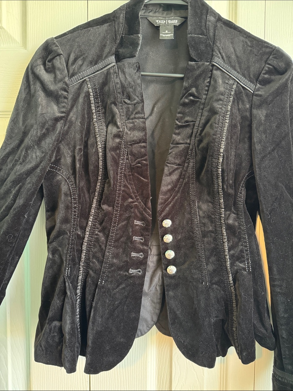 White House Black Market Velvet Fitted Blazer - Picture 5 of 10